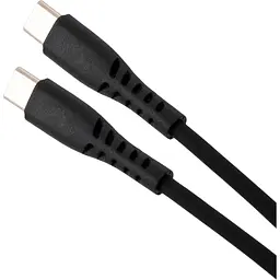 Дата кабель USB-C to USB-C 2.0m 60W Silicon Black Vinga (VCDCCC262SB) - мініатюра 2