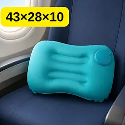 Надувна подушка для шиї Solve з швидким накачуванням синя 43 x 28 x 10 см (KT7006263) - мініатюра 2