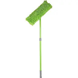 Швабра Eco Fabric з насадкою з мікрофібри 43 см ручка телескоп 78-122 см зелена (EF-4026-GR) - мініатюра 3