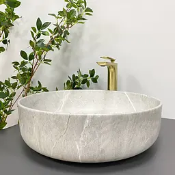 Умивальник VBI Bari grey stone matt накладний VBI-011603, Сірий - мініатюра 4