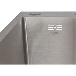 Мийка для кухні Lidz Handmade H6350R інтегрована крило праворуч 3.0/1.0 мм Brushed Steel (LDH6350BRUR45587) - мініатюра 5