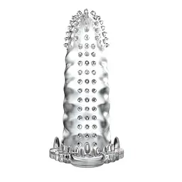 Насадка на член Baile Brave Man Penis Sleeve Crystal, 14 см (прозорий) - мініатюра 6