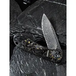 Ніж складаний кишеньковий Civivi Elementum, (7.5 см) Damascus / Carbon Fiber сірий - мініатюра 11