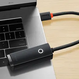 Перехідник адаптер Baseus Lite Series Ethernet Adapter Usb to RJ45 LAN Port (1000 Mbps) WKQX000101 - мініатюра 7
