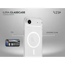 Чохол iLera GlassCase + Camera Button with MagSafe для Apple iPhone Air Frosted (ILGCLCa17Air) [150409] - мініатюра 4