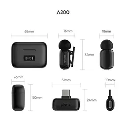 Мікрофон Ulanzi A200 Mini Mic (Black) (A046) - мініатюра 7