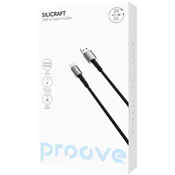 Кабель Proove Silicraft USB to Type-C 3A (1m) black - мініатюра 2