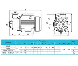 Вихровий насос Rudes QB 60B - мініатюра 4