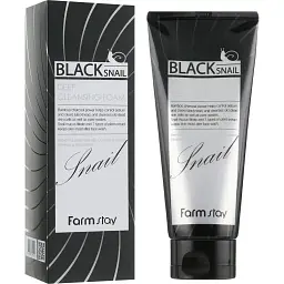 Пінка для обличчя FarmStay Black Snail Deep Cleansing Foam з муцином чорного равлика 180 мл - мініатюра 2