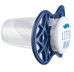 Силіконова ортодонтична пустушка Nuvita Air55 Cool Little Man, 6-12 міс., темно-синій (NV7084NB) - мініатюра 2