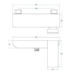 Душова система Corsan chrome зі штангою CMZ057MCH, Хром - мініатюра 4