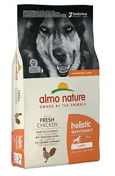 Сухий корм для дорослих собак великих порід Almo Nature (Альмо Натюр) Holistic зі свіжою куркою 12 кг