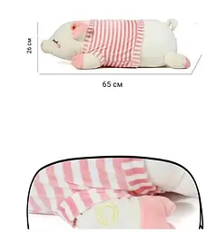 Масажна подушка Piggy WJH-11 Свинка 55x20x17 см Білий (1438124094) - мініатюра 3