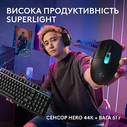 Мышь Logitech G305 X Superlight Wireless Gaming Mouse Black (910-007739) - миниатюра 3