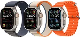 Смарт-годинник Apple Watch Ultra 2 GPS + Cellular 49mm Titanium Case with Green/Gray Trail Loop - M/L (MRF43)