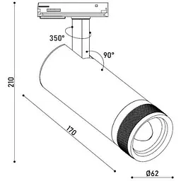 Світильник трековий однофазний Kloodi KD-Focus 15W 4K WH - мініатюра 3