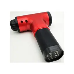 Масажер Акумуляторний для тіла м'язовий портативний ручний 4 насадки Fascial Gun KH-320 червоний - мініатюра 3