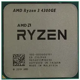 Процесор AMD Ryzen 3 4300GE (100-000000151) (Socket AM4, 8T, 4.0 ГГц, Tray)