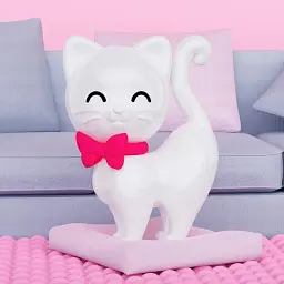 Брелок Metalmorphose White cat with silicone bowtie (8000020806897) - мініатюра 2