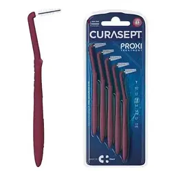Міжзубний йоржик кутові Curasept Proxi Angle T13cone, ISO4 (1.3 мм, бордовий), 5 шт