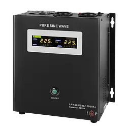 ДБЖ з правильною синусоїдою 24V LPY-W-PSW-1500VA+(1050Вт)10A/15A - мініатюра 2
