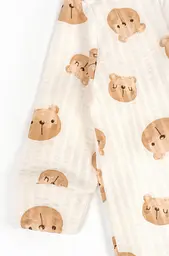 Сліп-піжама для дітей від трьох місяців Bears на блискавці з відкритими ніжками - мініатюра 3