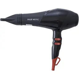 Фен для сушіння та укладання волосся Promotec PM-2302 3000 Вт з дифузором і концентратором Чорний