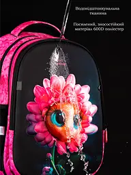 Ортопедичний шкільний рюкзак School Standard 6 в 1 для дівчинки  570 гр 20 літрів Чорний з рожевим - мініатюра 9