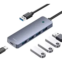 USB-хаб Baseus UltraJoy Series Lite Space Grey (B0005280B811-01) [167344] - мініатюра 5