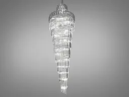 Люстра кришталева Diasha 82205/800xH2600HR 52, E14, хром, сучасний стиль, 360 см, IP20