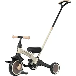 Дитячий велосипед QPlay Stager 3 в 1 з ручкою, біговел, Beige-Brown (T80STAGERBeigeBrown) - мініатюра 10