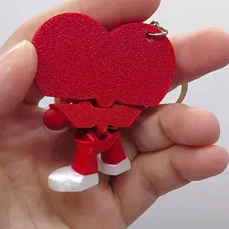 Брелок 3D-друку "Серце рухоме" KEYCHAIN - мініатюра 2
