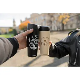 Термокухоль Ardest Coffee Time 450 мл нержавіюча сталь бежевий - мініатюра 3