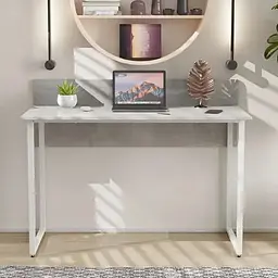 Стіл письмовий Скай Ferrum-decor 75x120x70 Білий метал ДСП Бетон 16 мм (FRD-106676)