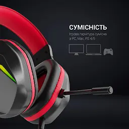 Навушники GamePro HS311 RGB Black/Red (HS311) - мініатюра 7