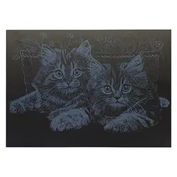 Гравюра А4 "Коти" ГрА4-13с економ варіант в пакеті 29,7х21 см
