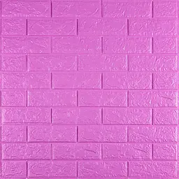 3D панель Sticker Wall самоклеюча 700х770х5мм цегла Пурпурна 14-5 SW-00001334