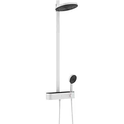 Душова система Hansgrohe Pulsify Showerpipe 260 2jet 400 з термостатом Matt White 24240700, Білий матовий