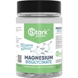 Харчова добавка Stark Pharm Magnesium Bis-Glycinate 120 таблеток