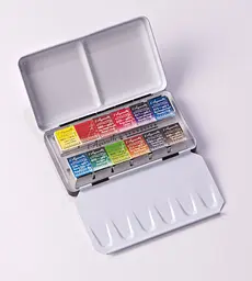 Набір акварельних фарб Sennelier L'Aquarelle, 12 кольорів, карманний, метал + 1 пензлик