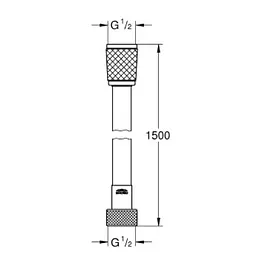 Шланг для душу 150 см Grohe Rotaflex 28409001, Хром - мініатюра 2