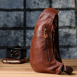 Чоловіча сумка з великою кількістю кишень із натуральної шкіри Vintage 15,5х39х6 см sum0027485 - мініатюра 10