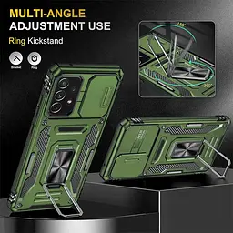Ударостійкий чохол Camshield Army Ring для Samsung Galaxy A73 5G Оливковий / Army Green - мініатюра 3