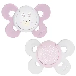 Силіконова пустушка Chicco Physio Comfort, 0-6 міс., рожева, 2 шт. (74931.11.00.00)