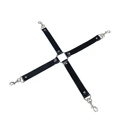 Хрестовина з натуральної шкіри Art of Sex - 4 Way Connector, Чорний Art of Sex SO7480 94916 - мініатюра 2