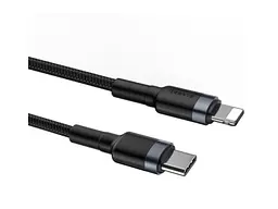 Кабель Baseus Cafule Cable Type-C to iP PD 20W 1m Gray Black (CATLKLF-G1) - мініатюра 3