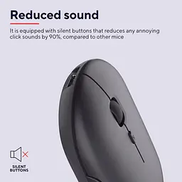 Мишка Trust Puck Wireless/Bluetooth Silent Black (24059) - мініатюра 10