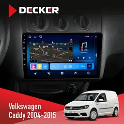 Штатна магнітола Volkswagen Caddy 2004-2015 Black Conditioner Decker D10-008 8x128 DSP 4G Decker (НФ-00006641)