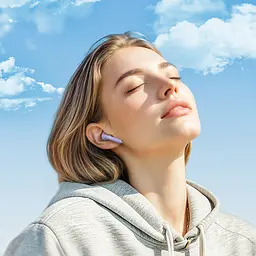 Бездротові навушники Hoco EW201 Graceful true wireless BT headset, BT5.4, 30mAh, 320mAh, 4h, purple - мініатюра 4