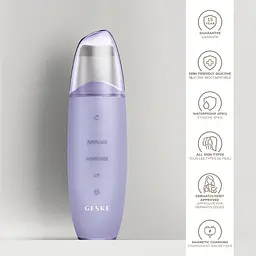 Мікрострумовий скрабер для шкіри та усунення чорних точок GESKE MicroCurrent Skin Scrubber & Blackhead Remover 9 в 1 фіолетовий - мініатюра 5